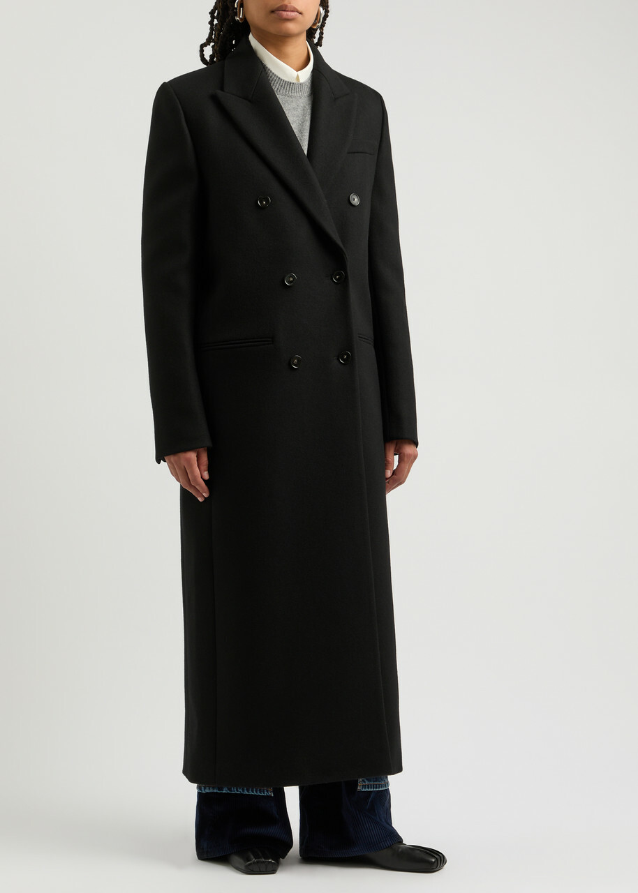 84％オフ！33万 STELLA MCCARTNEY コート 44 Stella Mccartney Double-breasted Wool Coat Black Stella McCartney
