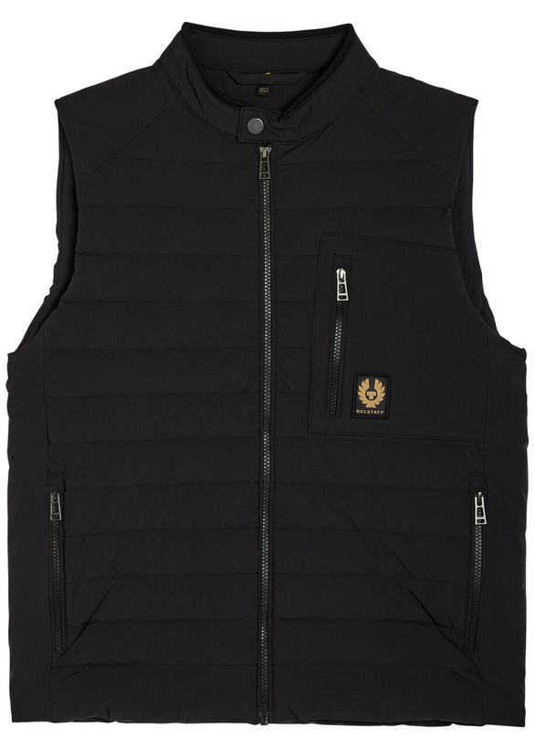 Photo: Belstaff Chassis Padded Stretch-shell Gilet Black