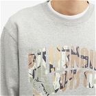Billionaire Boys Club Men's Camo Arch Logo Sweatshirt in Heather Grey
