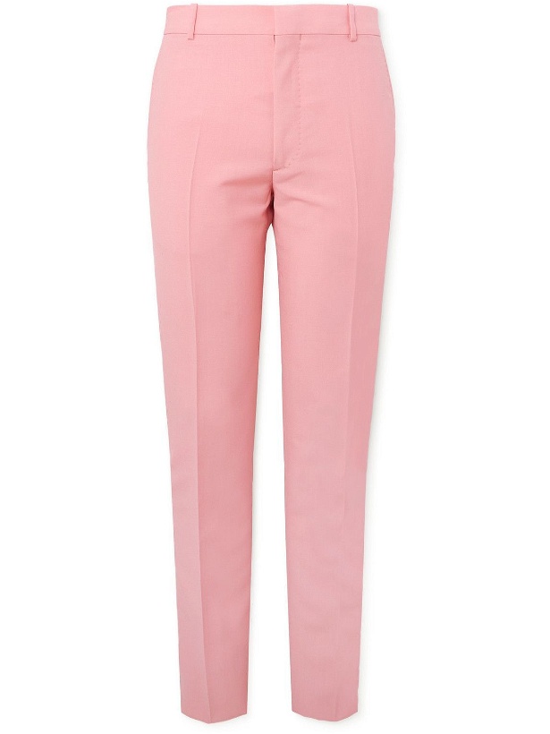 Photo: Alexander McQueen - Straight-Leg Wool and Mohair-Blend Suit Trousers - Pink