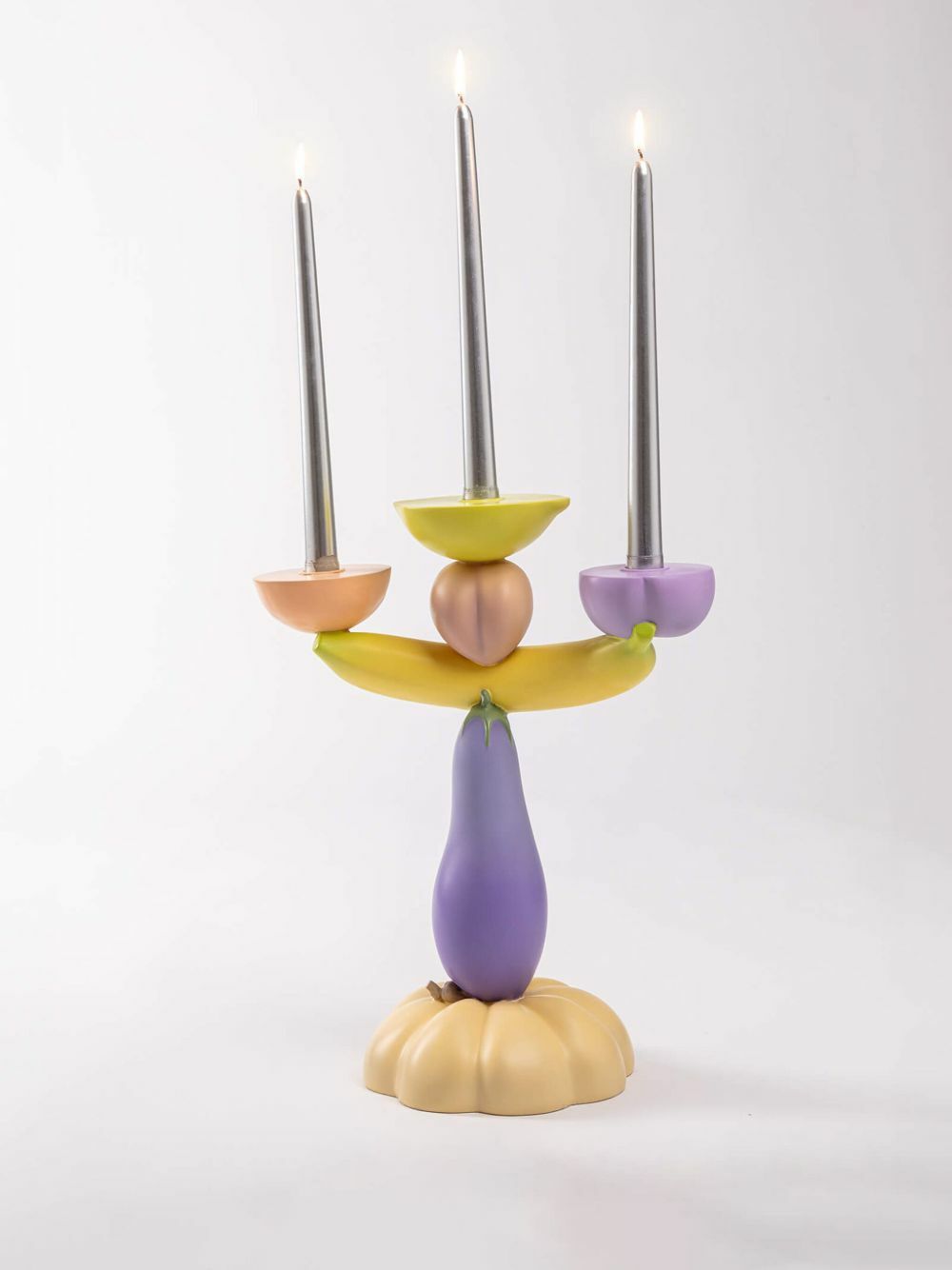 Seletti Vitamin Aubergine Candlestick (36cm)