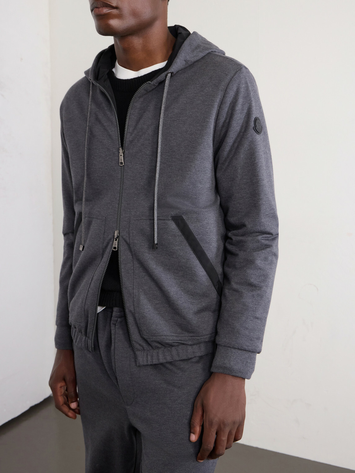 Moncler - Cotton Zip-Up Hoodie - Gray