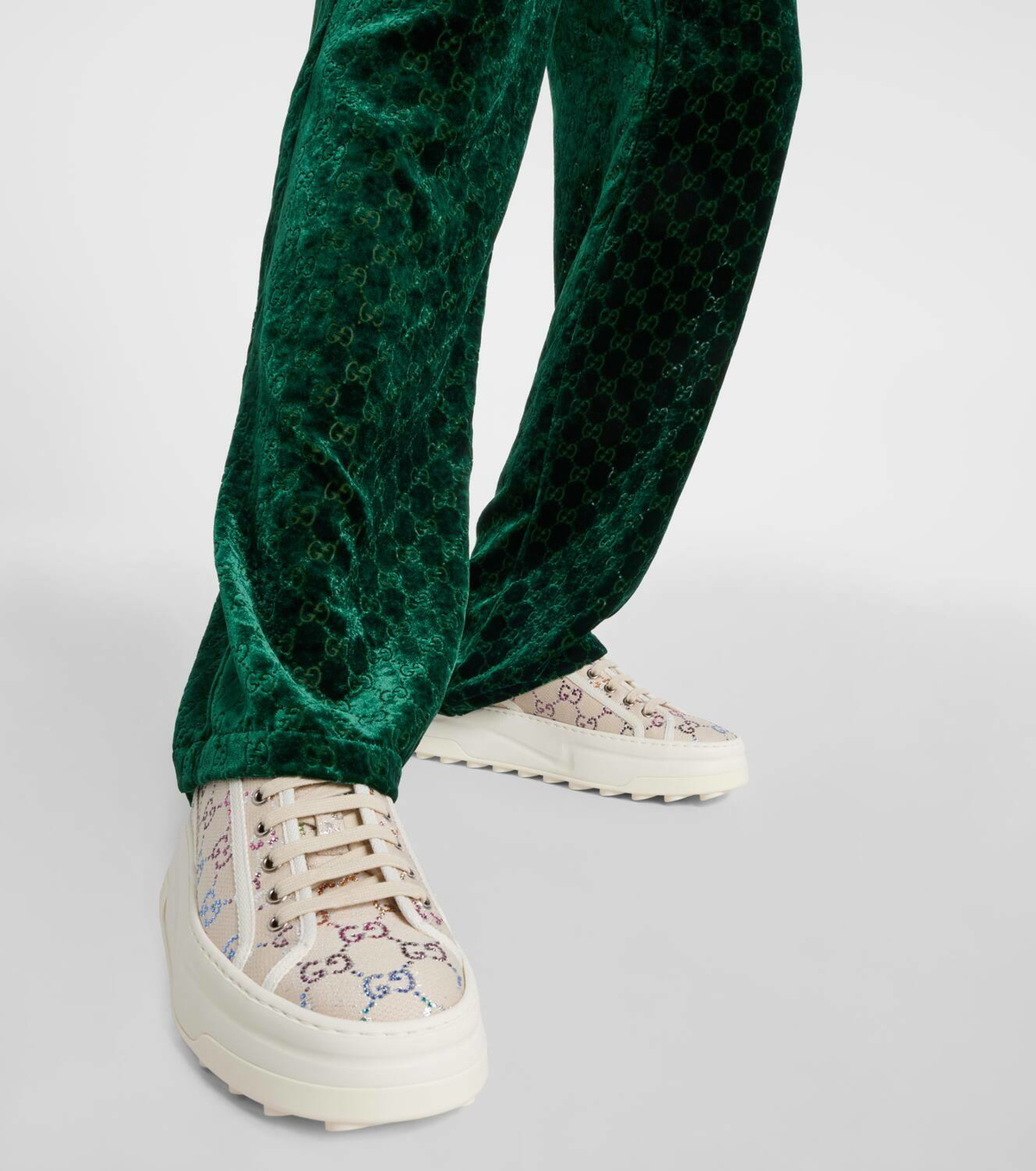 グッチ GUCCI ブローチ カラーストーン 赤石 緑石 ゴールド