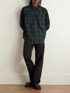 McQueen - Harness-Detailed Checked Twill Shirt - Black
