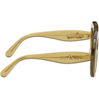 LOEWE Yellow Curvy Logo Aviator Sunglasses