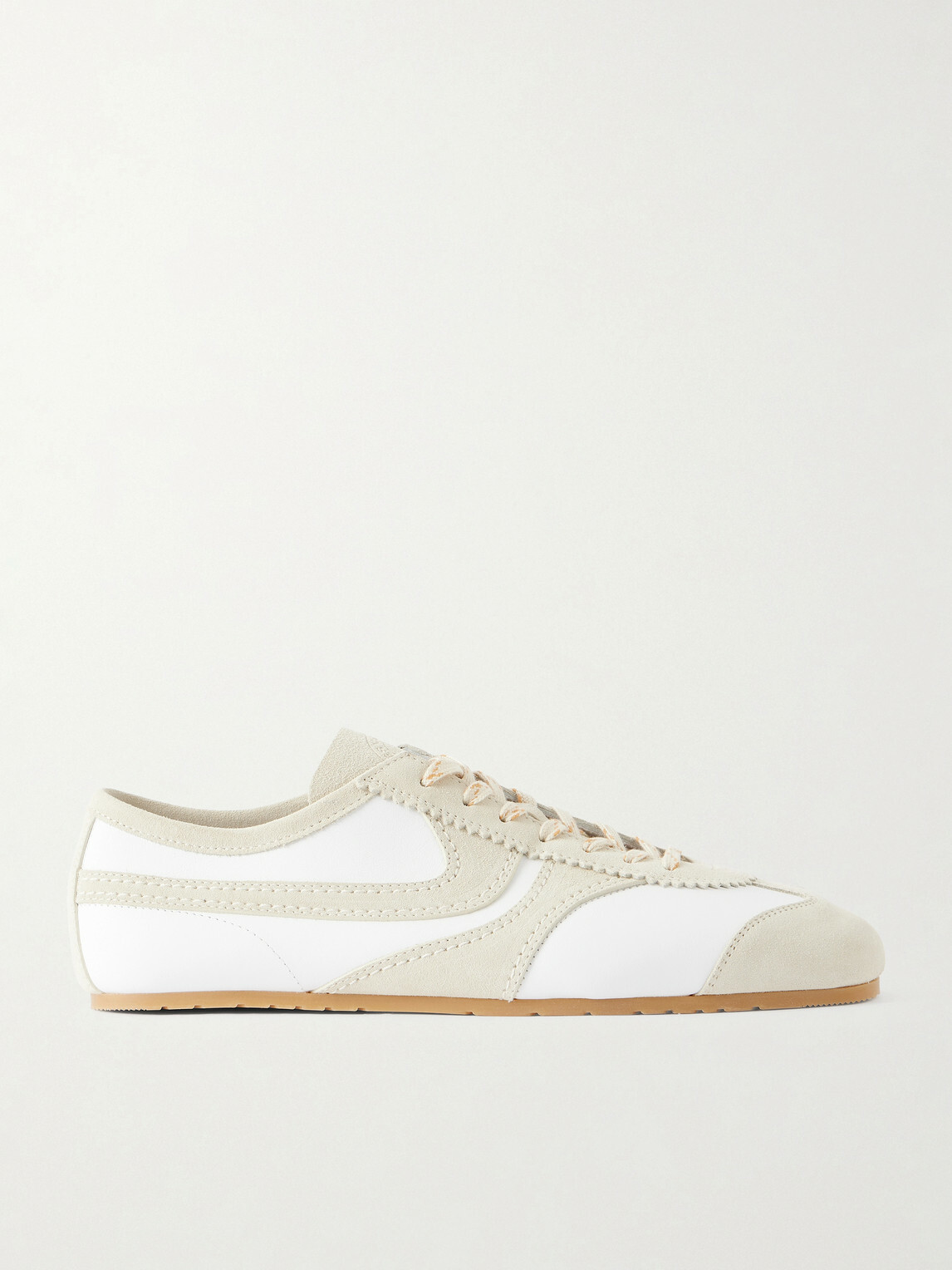 Dries Van Noten - Suede-Trimmed Leather Sneakers - White