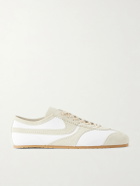 Dries Van Noten - Suede-Trimmed Leather Sneakers - White