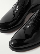 Brunello Cucinelli - Patent-Leather Oxford Shoes - Black