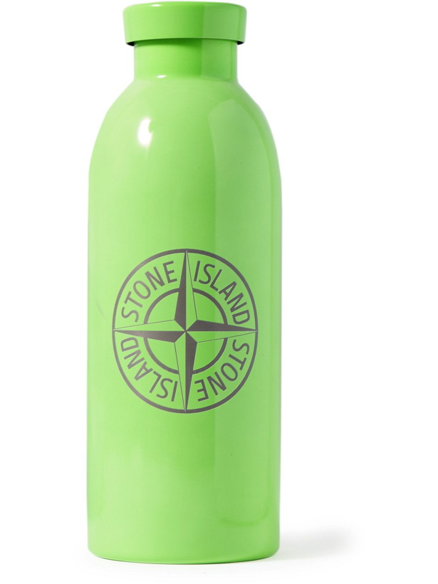 Photo: Stone Island - Logo-Print Stainless Steel Water Bottle, 500ml