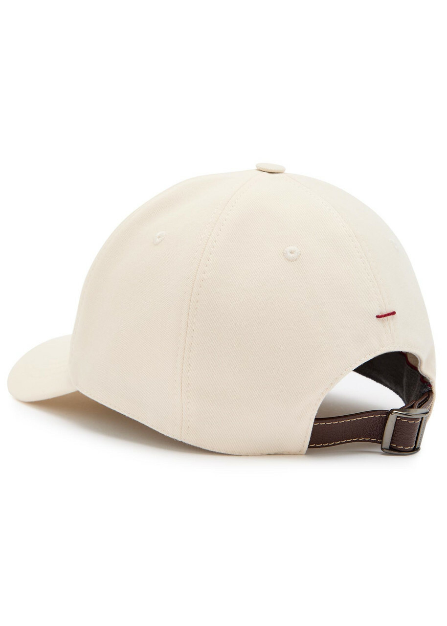 Brunello Cucinelli Logo-embroidered Cotton cap Off White