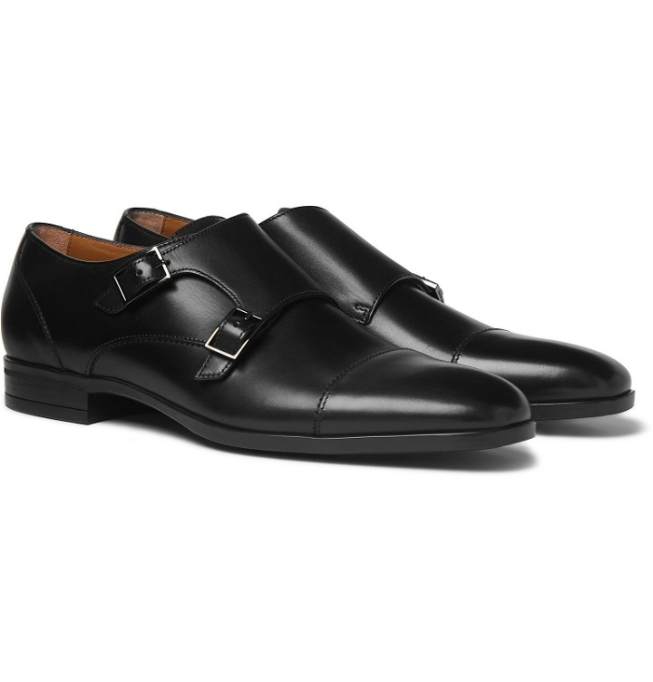 Photo: Hugo Boss - Kensington Leather Monk-Strap Shoes - Black