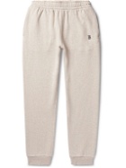 Burberry - Tapered Logo-Embellished Cotton and Cashmere-Blend Jersey Sweatpants - Neutrals