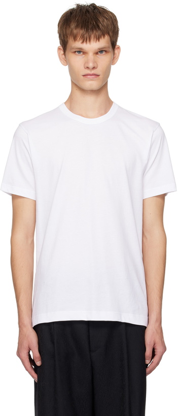 Photo: Comme des Garçons Shirt White Crewneck T-shirt