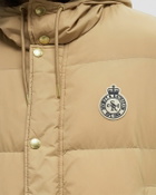 Sporty & Rich Crown Logo Hooded Puffer Jacket Brown Womens Down & Puffer Jacket