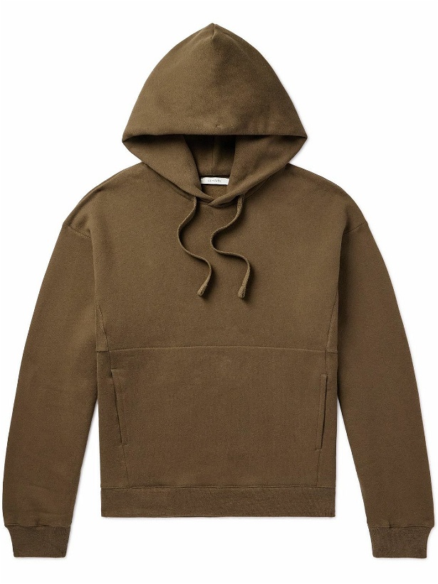 Photo: Lemaire - Cotton and Yak-Blend Jersey Hoodie - Brown