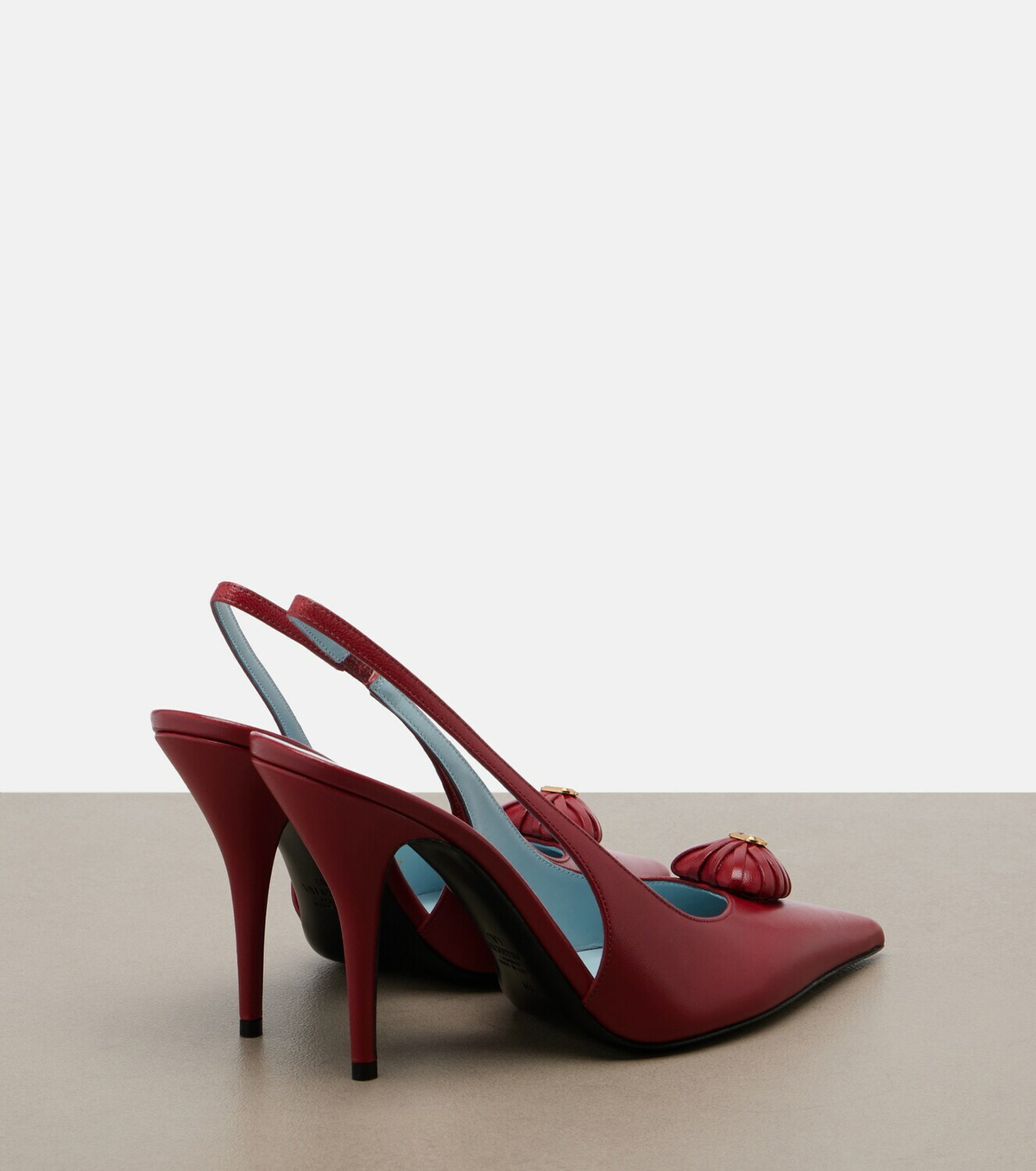 Valentino Garavani Cœur Royal leather slingback pumps