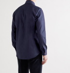 THOM SWEENEY - Button-Down Collar Cotton-Chambray Shirt - Blue