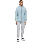 Marcelo Burlon County of Milan Blue Denim Rural Cross Shirt