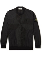 Stone Island - Garment-Dyed Cotton-Blend Shell and Ripstop Sweatshirt - Black