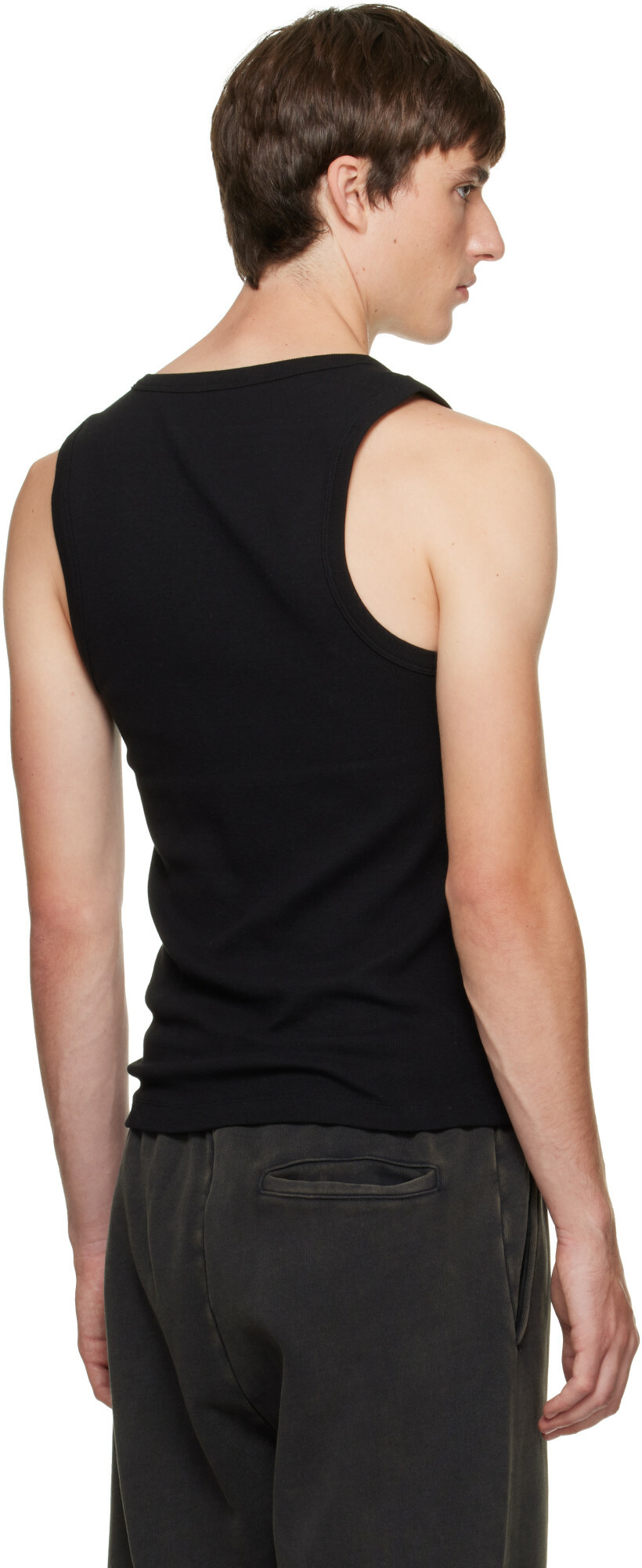 Entire Studios Black Rib Tank Top