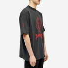 Balenciaga Men's Metal T-Shirt in Faded Black/Red