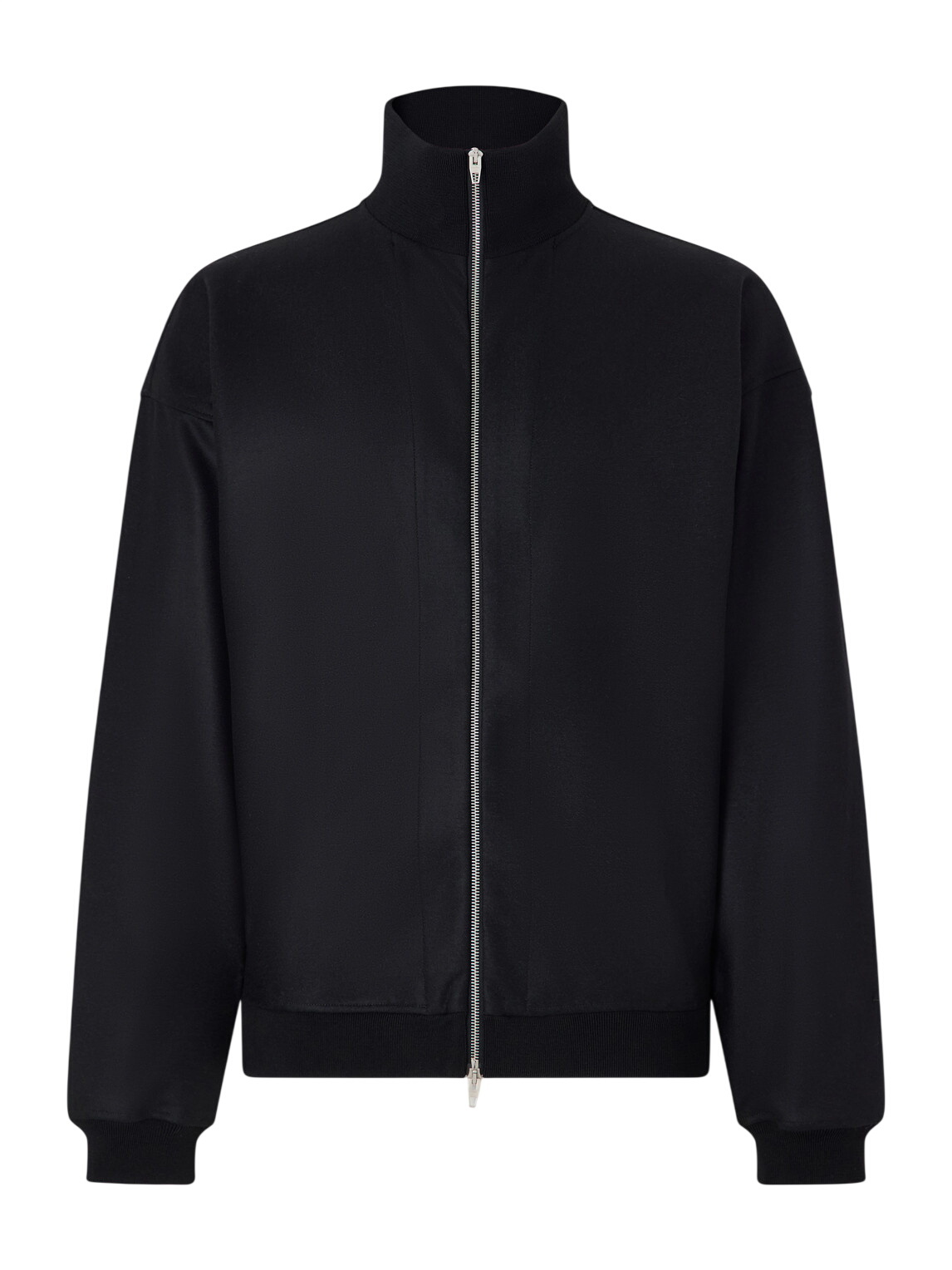 Jil Sander Men's Nylon Zip Up Shirt Jacket in Black Jil Sander