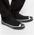 Converse - Neighborhood Jack Purcell OX Leather-Trimmed Suede Sneakers - Black