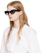 Alexander McQueen Black Cat-Eye Sunglasses