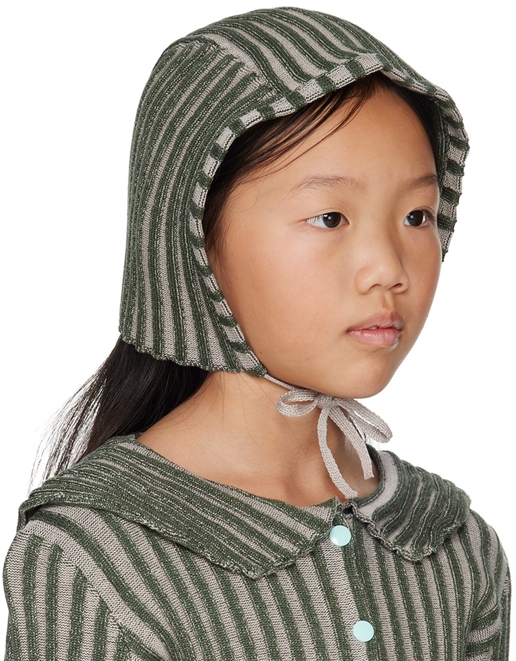 Eckhaus Latta SSENSE Exclusive Kids Green & Gray Bambino Bonnet Eckhaus  Latta