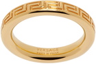Versace Gold Engraved Greek Key Ring