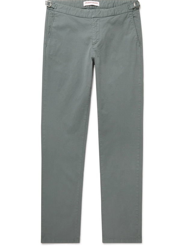 Photo: Orlebar Brown - Campbell Slim-Fit Stretch-Cotton Trousers - Gray