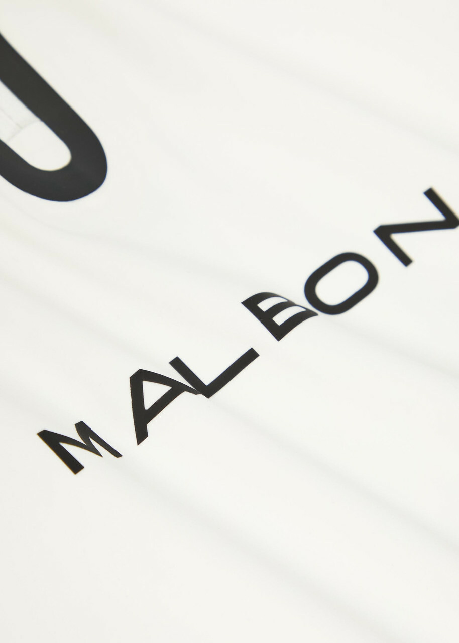 Malbon Performance Logo Half-zip Stretch-jersey top White