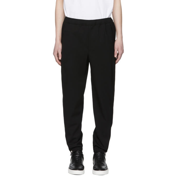 Photo: Tim Coppens Black Wool Staple Jogger Trousers