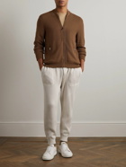 Ralph Lauren Purple label - Silk and Cotton-Blend Zip-Up Sweater - Brown