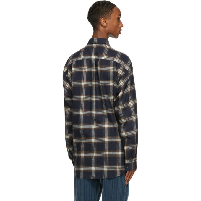 Gucci Navy Wool Check Shirt Gucci