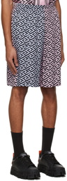 Versace Purple & Pink La Greca Shorts