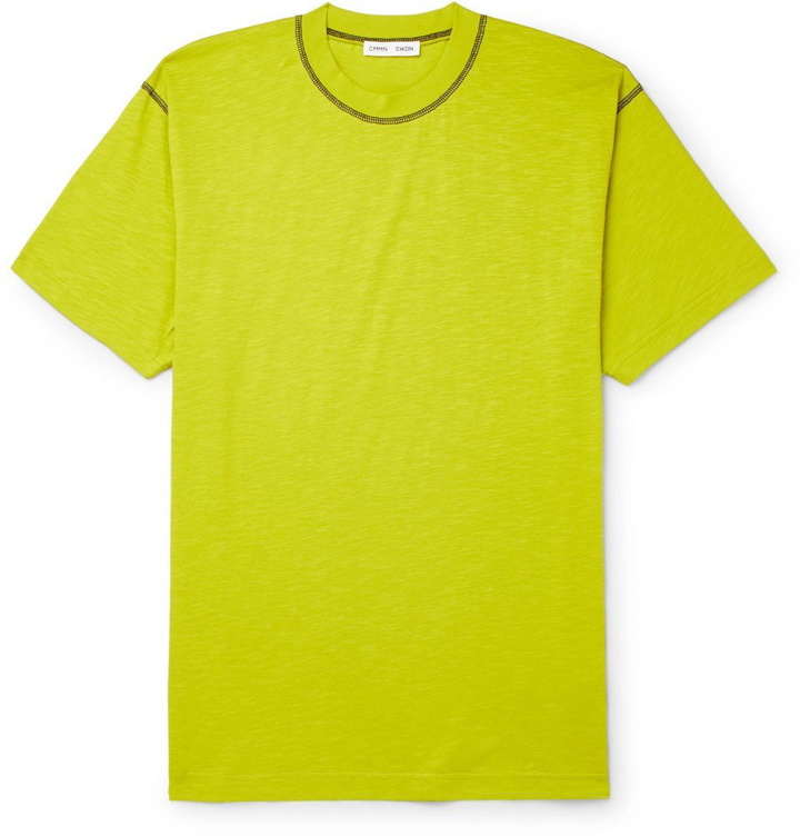 Photo: CMMN SWDN - Ridley Cotton-Jersey T-Shirt - Yellow