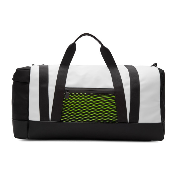Moncler White and Black Fedor Duffle Bag Moncler