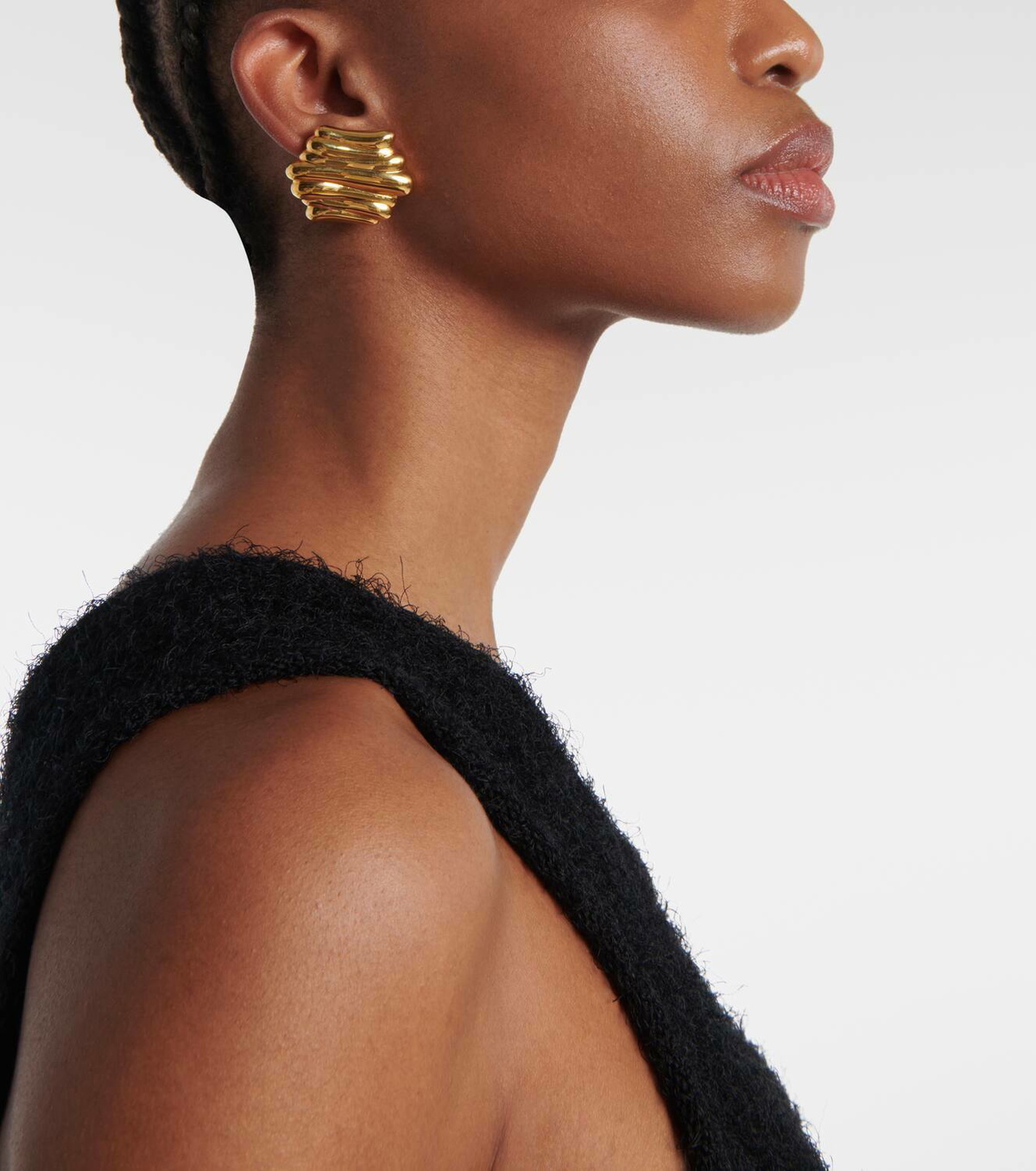 Khaite Crema 18kt gold-plated earrings