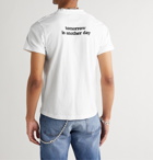 Vetements - Printed Cotton-Jersey T-Shirt - White