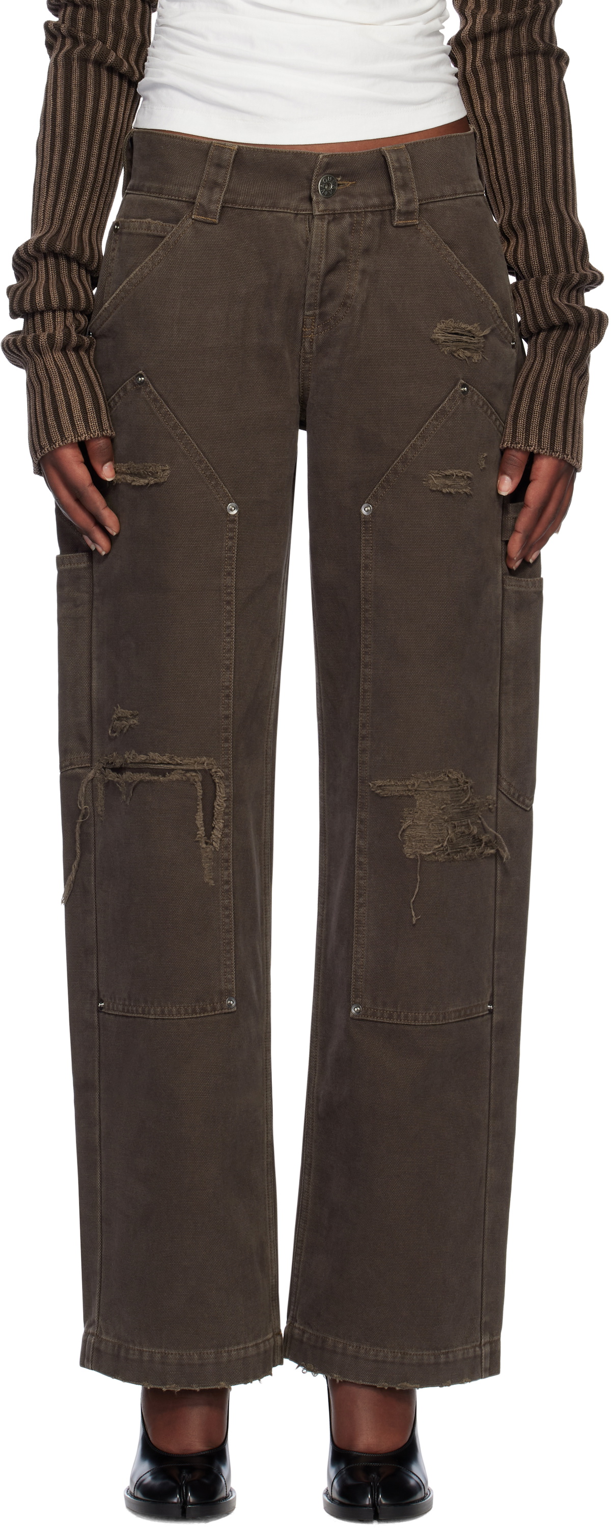 VAQUERA Brown Workwear Trousers