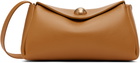 AMI Paris Tan Calfskin Leather Mini Carrousel Bag