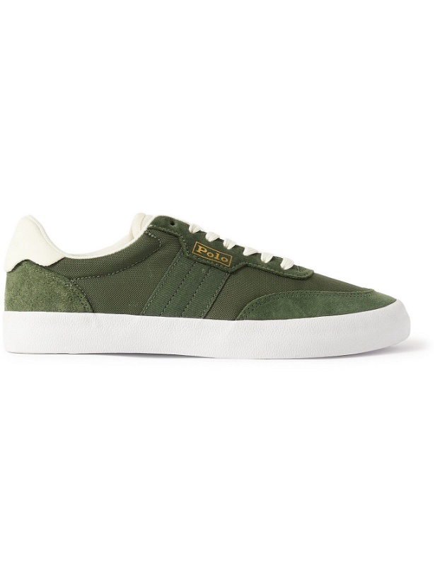 Photo: Polo Ralph Lauren - Court Vulc Leather, Suede and Canvas Sneakers - Green