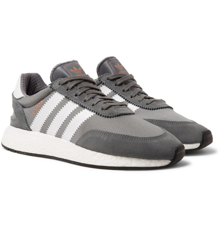 Photo: adidas Originals - I-5923 Suede-Trimmed Neoprene Sneakers - Men - Gray