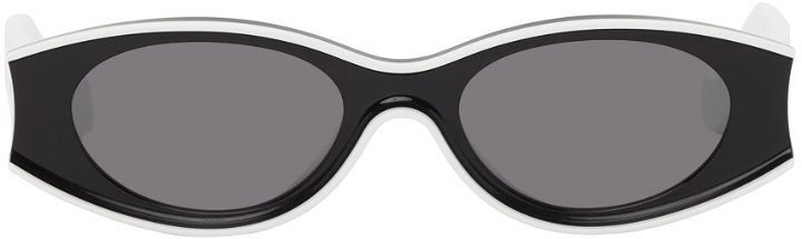 Photo: Loewe White & Black Paula's Ibiza Oval Sunglasses