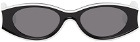 Loewe White & Black Paula's Ibiza Oval Sunglasses