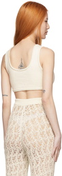 Le Kasha Off-White Organic Linen Tank Top