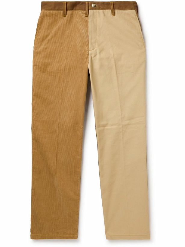 Photo: Marni - Carhartt WIP Straight-Leg Cotton-Canvas and Corduroy Trousers - Brown