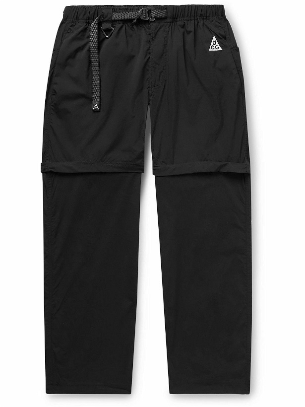 Photo: Nike - ACG Straight-Leg Convertible Belted Shell Trousers - Black