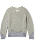 Maison Margiela - Distressed Mohair-Blend Sweater - Gray